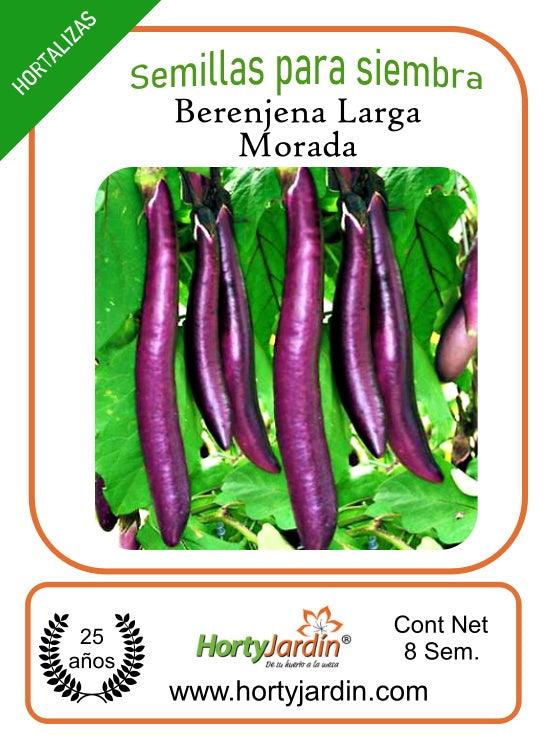  Purely Organic Products - Semillas de berenjena puramente  orgánicas (morado largo), aproximadamente 160 semillas : Patio, Césped y  Jardín